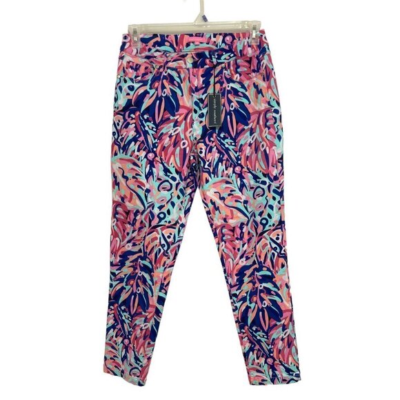 SIMPLY SOUTHERN Flashy Hi-Rise Cropped Pants Medium "Rainforest" Multicolor NWT - Picture 10 of 16